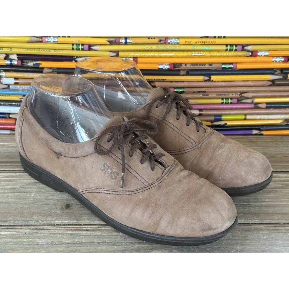 SAS Whisper Nubuck Leather Shoes Tripad Comfort Tan Women's 8.5 Narrow